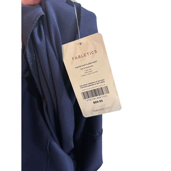 NWT NEW Fabletics Navy Blue Ponte Kick Flare Pant High-Rise XXL Y2K - Picture 8 of 14